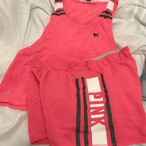 Pink Victoria secret short set